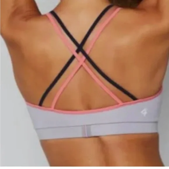 #405 FOURLAPS Vitality Sports Bra-primary color silver gray size SMALL